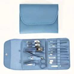 16 in1 Professional Nail Clippers Pedicure Kit Manicure Set , Stainless Steel Nail Care Tools Grooming Kit with Luxurious Travel Leather Case for Thick Nails Men Women Gift