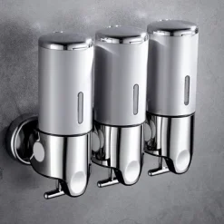 3 in1 Wall Mounted Shower Dispenser Bathroom Shower Pump Dispenser for Shower Gel Shampoo Soap（3*500ml）