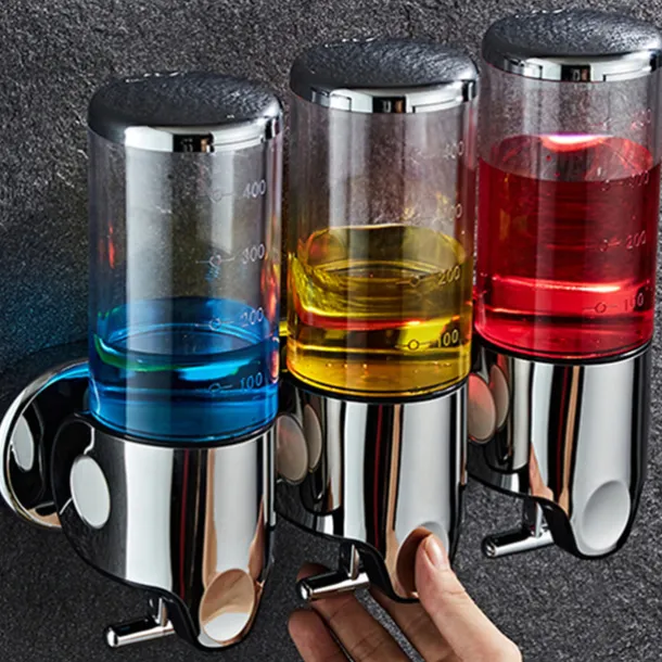 3 in1 Wall Mounted Shower Dispenser Bathroom Shower Pump Dispenser for Shower Gel Shampoo Soap(3*500ml)