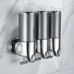 3 in1 Wall Mounted Shower Dispenser Bathroom Shower Pump Dispenser for Shower Gel Shampoo Soap(3*500ml)