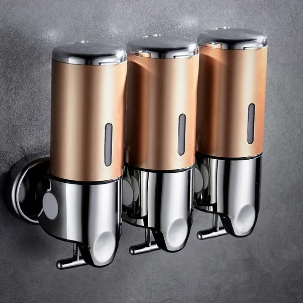 3 in1 Wall Mounted Shower Dispenser Bathroom Shower Pump Dispenser for Shower Gel Shampoo Soap(3*500ml)