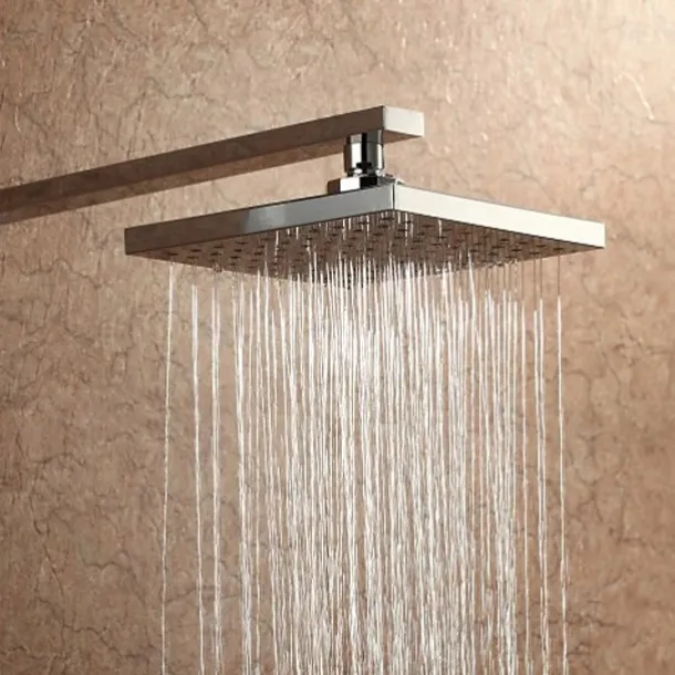 7.9 Inch Basics Rainfall Shower Head Rectangular/Contemporary Shower Head Polished Chrome