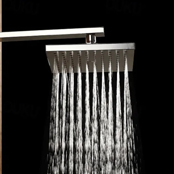 7.9 Inch Basics Rainfall Shower Head Rectangular/Contemporary Shower Head Polished Chrome