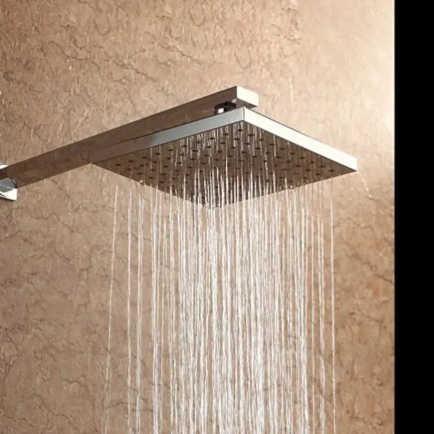 7.9 Inch Basics Rainfall Shower Head Rectangular/Contemporary Shower Head Polished Chrome