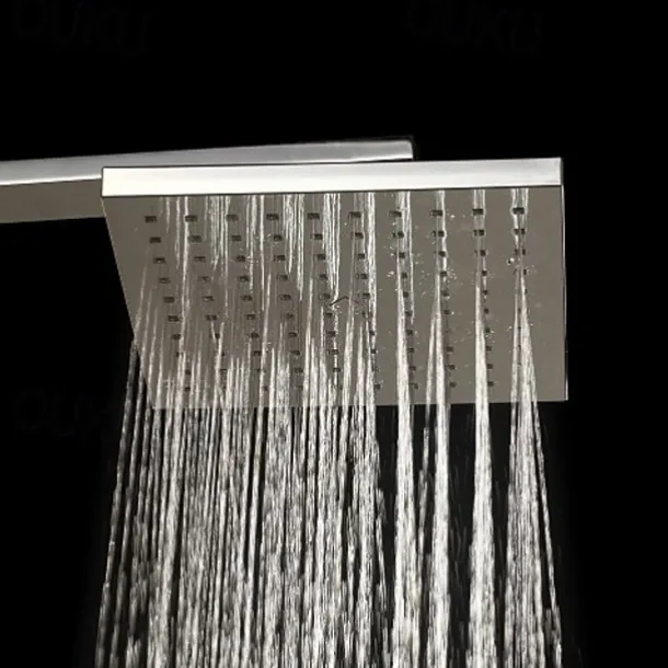 7.9 Inch Basics Rainfall Shower Head Rectangular/Contemporary Shower Head Polished Chrome