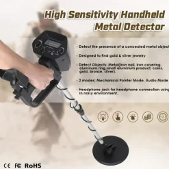 12 Inch High-Sensitivity Coil Golden Digger Deep Search Metal Detector - Adjustable Sensitivity, Advanced LCD Display, Accurate Treasure Hunter for Beginners And Professionals - Suitable for Finding L