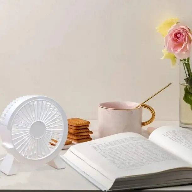 4 Inch Mini USB Fan Portable DC Desk Cooler Cooling for Notebook Laptop Personal Adjustment Fan Table Fan Home Office Outdoor Summer Supplies Use Tiny Air Cooler Fan Gift