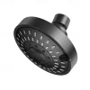 4 inch Rainfall Shower Head 5 Mode Sprayer Showerhead ABS, 360-degree Rotation High Pressure Overhead Shower Head Black Silver