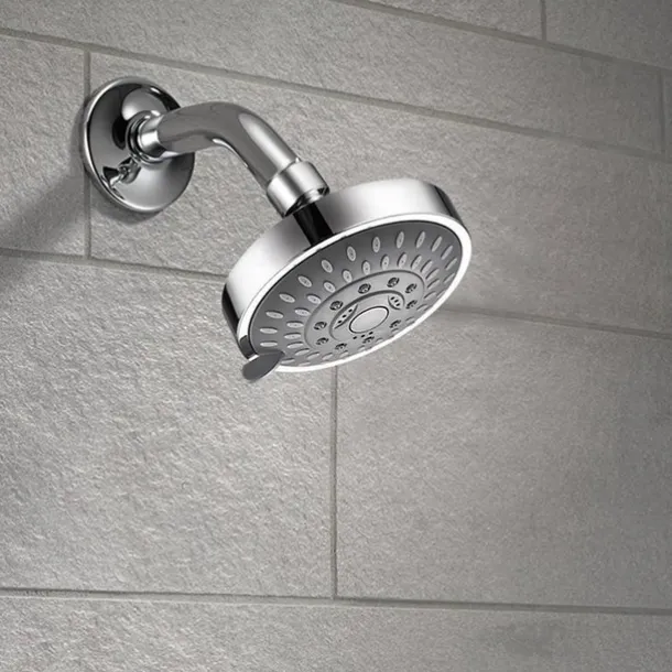 4 inch Rainfall Shower Head 5 Mode Sprayer Showerhead ABS, 360-degree Rotation High Pressure Overhead Shower Head Black Silver