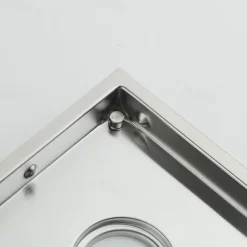 6 inch Square Shower Floor Drain Set, Removable Stainless Steel Cover Tile Insert Grate, Hair Catcher Strainer with Seal and Lifting Hook Bathroom