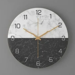 12 Inches 30 cm Time Vortex Wooden Large Wall Clock - Silent And Non-Ticking Quartz Movement Wall Clock Nordic Creative Living Room Fashion Wall Clock Home Decoration Bedroom Retro Silent Quartz Clock