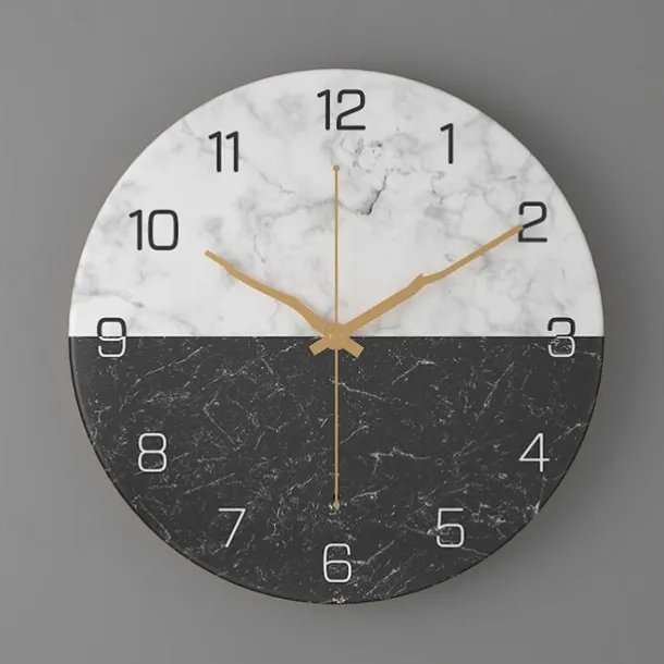 12 Inches 30 cm Time Vortex Wooden Large Wall Clock - Silent And Non-Ticking Quartz Movement Wall Clock Nordic Creative Living Room Fashion Wall Clock Home Decoration Bedroom Retro Silent Quartz Clock