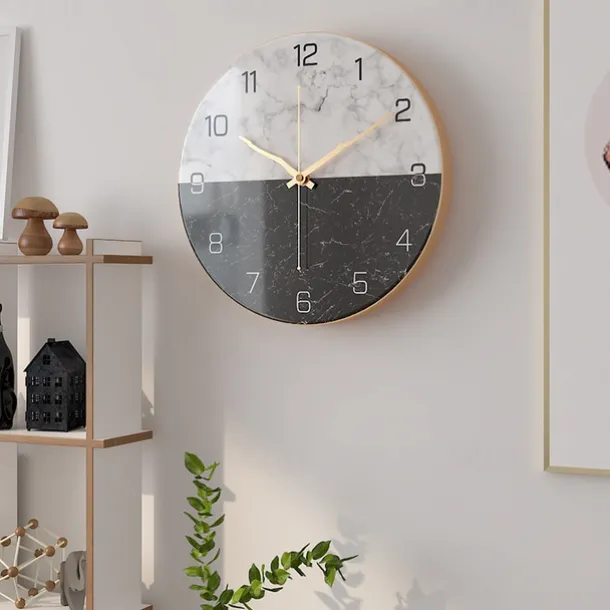 12 Inches 30 cm Time Vortex Wooden Large Wall Clock - Silent And Non-Ticking Quartz Movement Wall Clock Nordic Creative Living Room Fashion Wall Clock Home Decoration Bedroom Retro Silent Quartz Clock