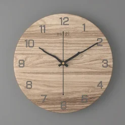 12 Inches 30 cm Time Vortex Wooden Large Wall Clock - Silent And Non-Ticking Quartz Movement Wall Clock Nordic Creative Living Room Fashion Wall Clock Home Decoration Bedroom Retro Silent Quartz Clock