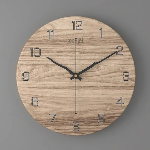 12 Inches 30 cm Time Vortex Wooden Large Wall Clock - Silent And Non-Ticking Quartz Movement Wall Clock Nordic Creative Living Room Fashion Wall Clock Home Decoration Bedroom Retro Silent Quartz Clock