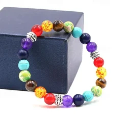 7 Mixed Chakra Healing Balance Beads Bracelet Yoga Life Energy Natural Stone Bracelet Lovers Gift