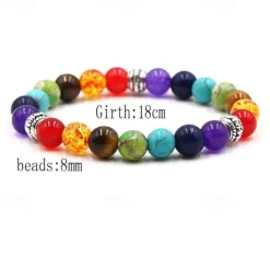 7 Mixed Chakra Healing Balance Beads Bracelet Yoga Life Energy Natural Stone Bracelet Lovers Gift