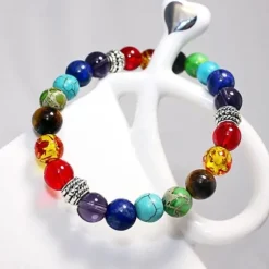 7 Mixed Chakra Healing Balance Beads Bracelet Yoga Life Energy Natural Stone Bracelet Lovers Gift