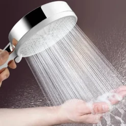 5 Mode Shower Head High Pressure Handheld Spray, with Stop Button Adjustable High-Pressure Water Saving, Shower Bathroom Accessories, Large Panel Electroplating Five-speed Showerhead