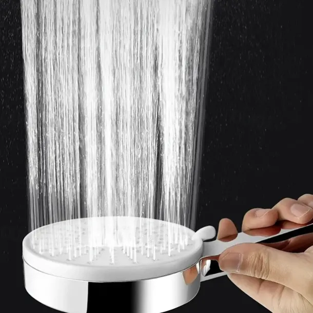 5 Mode Shower Head High Pressure Handheld Spray, with Stop Button Adjustable High-Pressure Water Saving, Shower Bathroom Accessories, Large Panel Electroplating Five-speed Showerhead