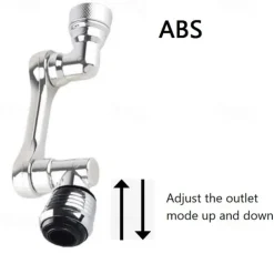 2 Modes 1080 Degree Faucet Extender, Universal Mechanical Arm Faucet Aerator Splash Kitchen Tap Filter Nozzle Bubbler Bathroom Kitchen Washroom Faucet Aerator Attachment