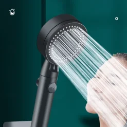 5 Modes Shower Head with Handheld, Anti-drop Nozzle High Pressure High Flow Water Saving Handheld Spray with ON/OFF Pause Switch, Shower Bathroom Accessories