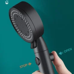 5 Modes Shower Head with Handheld, Anti-drop Nozzle High Pressure High Flow Water Saving Handheld Spray with ON/OFF Pause Switch, Shower Bathroom Accessories