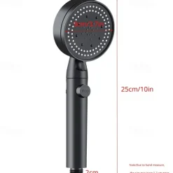 5 Modes Shower Head with Handheld, Anti-drop Nozzle High Pressure High Flow Water Saving Handheld Spray with ON/OFF Pause Switch, Shower Bathroom Accessories