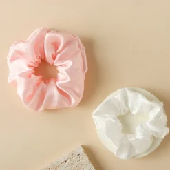 100% Mulberry Silk Hair Scrunchies Ties for Frizz & Breakage Prevention, Nature Silk Hair Ties No Damage, Elastic ponytail Holders, 1Pc