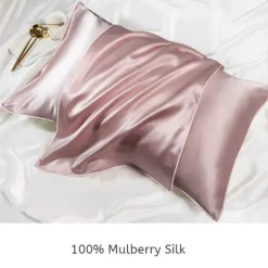 100% Mulberry Silk Pillowcase for Hair and Skin Health,Soft and Smooth Luxury Silk Pillow Cover,16 Momme Natural Silk Pillow Case Envelope Closure ,1pc