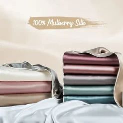 100% Mulberry Silk Pillowcase for Hair and Skin Health,Soft and Smooth Luxury Silk Pillow Cover,16 Momme Natural Silk Pillow Case Envelope Closure ,1pc