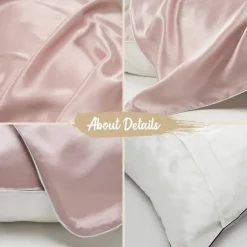 100% Mulberry Silk Pillowcase for Hair and Skin Health,Soft and Smooth Luxury Silk Pillow Cover,16 Momme Natural Silk Pillow Case Envelope Closure ,1pc