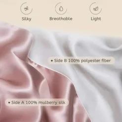 100% Mulberry Silk Pillowcase for Hair and Skin Health,Soft and Smooth Luxury Silk Pillow Cover,16 Momme Natural Silk Pillow Case Envelope Closure ,1pc