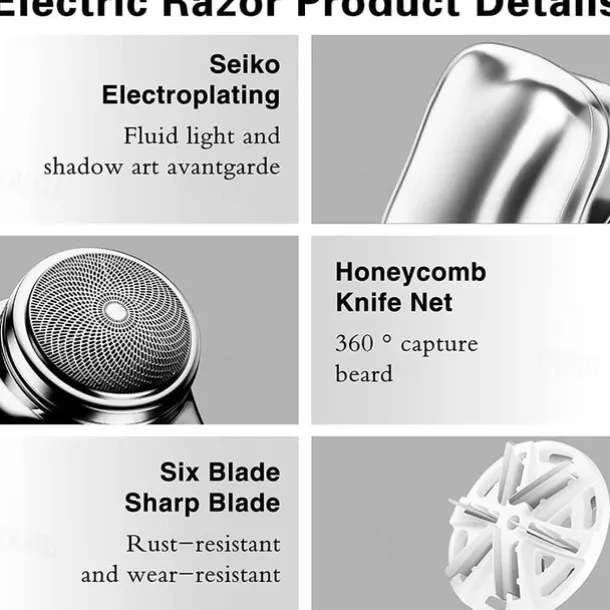 2023 New Upgrade Powerful Storm Shaver Men's Electric Shavers, Rechargeable USB Electric Shaver, Portable Mini Shaver, Pocket Size Wet and Dry, Easy One-Button Use