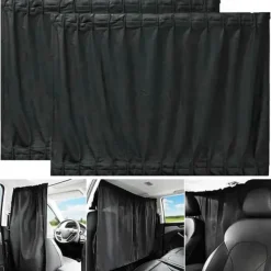 2 Pack Car Divider Curtain Blackout, Car Privacy Curtains Dividers, Detachable Car Screens Sun Shades for Car & Van Travel Camping to Protect Sleep