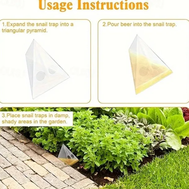 20 Pack Disposable Snail Trap, Effective Slug Trap Snail Bait, Slug & Snail Killer for Garden, Snail Catcher Beer Traps Environmentally Friendly