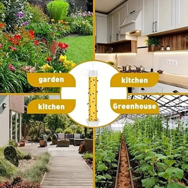 1 Pack Eliminate Unwanted Insects With 1pc Fly Traps Indoor/Outdoor Hanging Sticky Mosquito And Fruit Fly Trap Pest Control