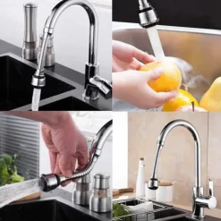 2 Pack Kitchen Faucet Extender Universal Faucet Spout 360 Rotating Adjustable Spout Spout for Home Kitchen Faucet Spout Filter Adapter Accessories