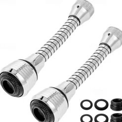 2 Pack Kitchen Faucet Extender Universal Faucet Spout 360 Rotating Adjustable Spout Spout for Home Kitchen Faucet Spout Filter Adapter Accessories
