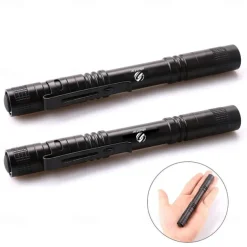 2 Pack LED Tactical Flashlight Torch Camping Lights Waterproof Multi-function for Camping Biking Hiking Outdoor Home Emergency 3.7V