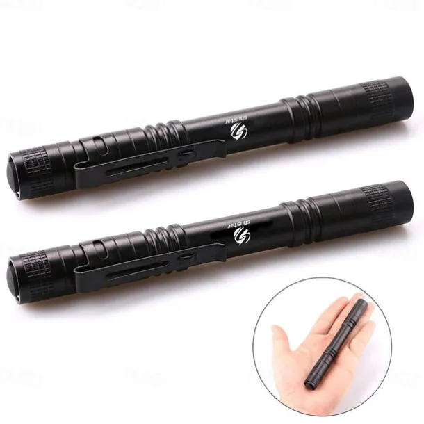 2 Pack LED Tactical Flashlight Torch Camping Lights Waterproof Multi-function for Camping Biking Hiking Outdoor Home Emergency 3.7V