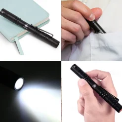 2 Pack LED Tactical Flashlight Torch Camping Lights Waterproof Multi-function for Camping Biking Hiking Outdoor Home Emergency 3.7V