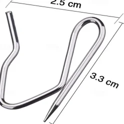 58 Pack Metal Curtain Hooks Pin-On Drapery Hooks 1.2 by 1 Inch for Window,Door,Shower Curtain