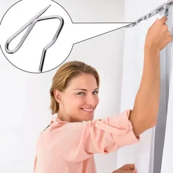 58 Pack Metal Curtain Hooks Pin-On Drapery Hooks 1.2 by 1 Inch for Window,Door,Shower Curtain