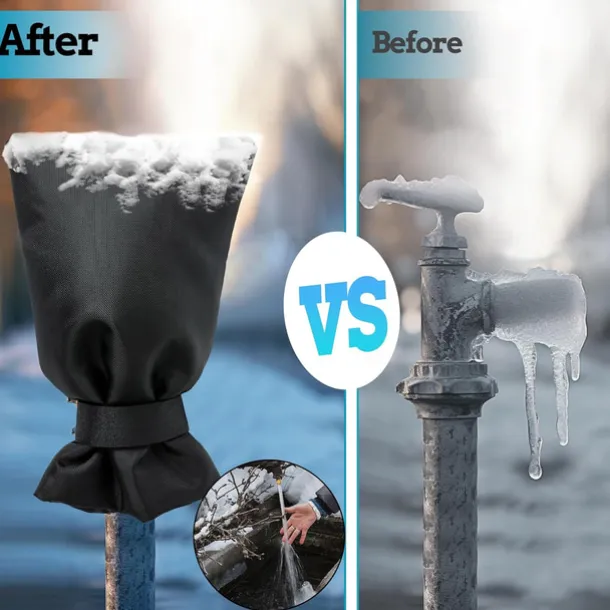 4 Pack Outdoor Faucet Covers for Winter Faucet Cover Freeze Protection Insulated Anti-Freeze Waterproof Material Reusable Faucet Cover Socks for Various Faucet Spigot,Pipe,Garden Hose Bib
