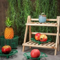 10 Pack Plant Melon Supports Cages Cradles Trellis for Watermelon, Cantaloupe, Pumpkins, Strawberries - Avoid Ground Rot - Reusable (Round Watermelon Support)