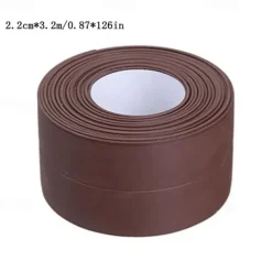 2 Pack Tape Caulk Strip PVC Self Adhesive Caulking Sealing Tape for Kitchen Sink Toilet Bathroom Shower and Bathtub 2.2cm*3.2m/0.87*126 in