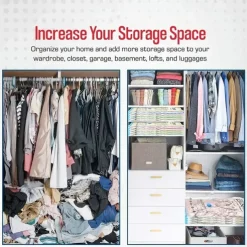 5 Pack Travel Vacuum Bags with Pump Seal Bags for Clothes Blankets Storage Bag With Valve Transparent Border Folding Compressed Organizer Travel Space Saving Seal Packet