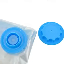 5 Pack Travel Vacuum Bags with Pump Seal Bags for Clothes Blankets Storage Bag With Valve Transparent Border Folding Compressed Organizer Travel Space Saving Seal Packet