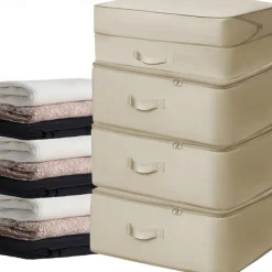 4 Pack Ultra Space Saving Self Compression Organizer Compression Bags for Storage,Ultra Space Saving Self Compression Organizer Bags,Sweater Organizer for Closet,Clothes Storage Bag